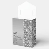 Elegante Zilveren 70e Verjaardag Dank Je Bedankdoosjes (Geopend)