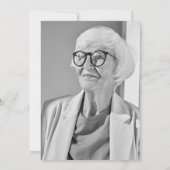 Elegante zilveren 85e verjaardag foto kaart (Achterkant)