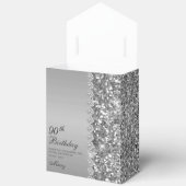Elegante Zilveren 90e Verjaardag Bedankdoosjes (Open)