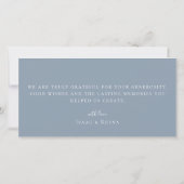 Elegante Zilveren Ader Trouwfoto Dankjewel Bedankkaart (Achterkant)