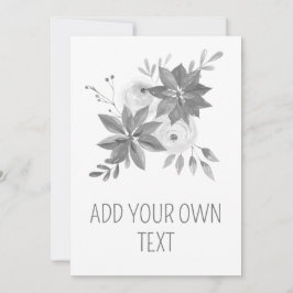 Elegante Zilveren Aquarel Personaliseerbare Uitnod Kaart