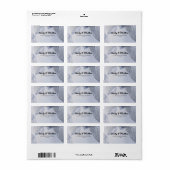 Elegante zilveren bladeren retour adreslabels etiket (Full Sheet)