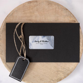 Elegante zilveren bladeren retour adreslabels etiket