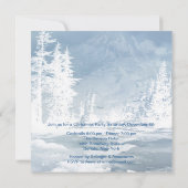 Elegante zilveren blauwe kerstfeestuitnodigingen kaart (Achterkant)