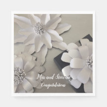 Elegante Zilveren Bloemen Felicitaties