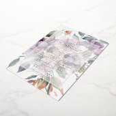 Elegante zilveren bloemen transparante bruiloft folie uitnodiging (Gedraaid)