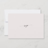 elegante zilveren blush floral RSVP Response Kaart (Achterkant)