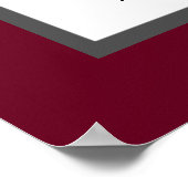 Elegante zilveren bordeaux bruiloft zitgrafiek poster (Hoek)