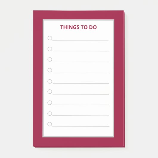 Elegante zilveren, bordeauxrode en witte dingen om post-it® notes (Voorkant)