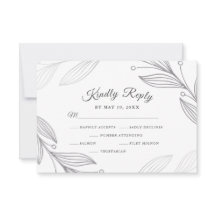 Elegante zilveren botanische huwelijksdiner keuze