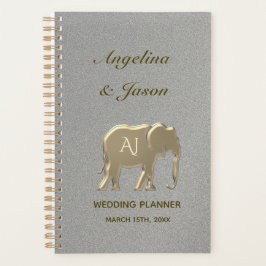 Elegante Zilveren Bruiloft Planner