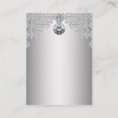 Elegante zilveren diamant visitekaartje template (Achterkant)