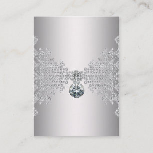 Elegante zilveren diamanten zakelijke kaart sjablo visitekaartje