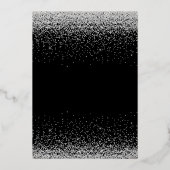 Elegante Zilveren Discobal Let's Party Verjaardag Folie Uitnodiging (Achterkant)