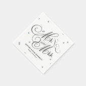 Elegante zilveren dot servet (Hoek)