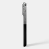 💎 Elegante zilveren druppel monogram aangepaste n iPhone Hoesje (Linkerkant)