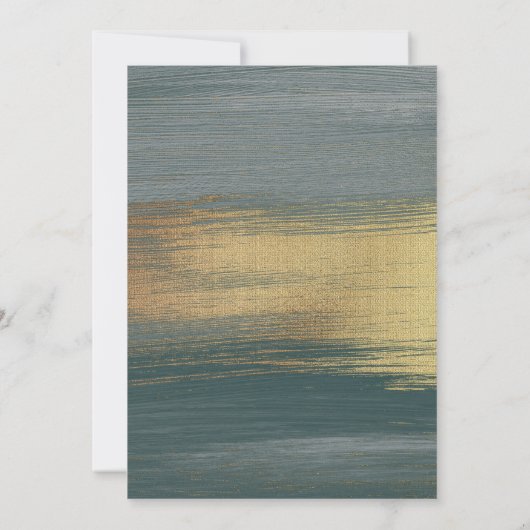 Elegante zilveren en gouden jongen doop kaart (Achterkant)