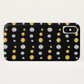 Elegante zilveren en gouden stippen Case-Mate iPhone case (Achterkant (horizontaal))