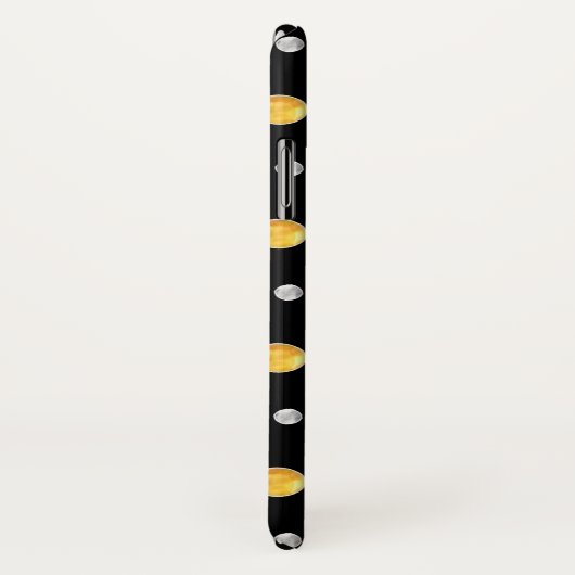 Elegante zilveren en gouden stippen Case-Mate iPhone case (Achterkant / rechts)