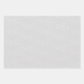 Elegante zilveren en witte decoratieve hart charme inpakpapier vel (Voorkant 3)