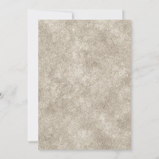 Elegante zilveren en witte rand trouwkaart kaart (Achterkant)