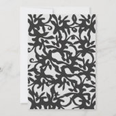 Elegante zilveren en zwarte Afro-Amerikaanse bruil Kaart (Achterkant)