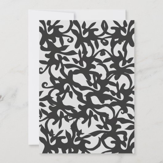 Elegante zilveren en zwarte Afro-Amerikaanse bruil Kaart (Achterkant)