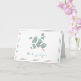 Elegante Zilveren Eucalyptus - Condoleance / Sympa Kaart
