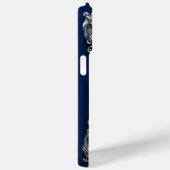 Elegante zilveren F-letter monogram Case-Mate iPhone Case (Achterkant / Rechts)