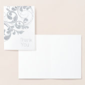 Elegante zilveren folie bedankkaart folie kaarten (Display)