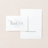 Elegante zilveren folie bedankkaart folie kaarten (Display)