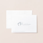 Elegante zilveren folie bedankkaart folie kaarten (Met envelop)