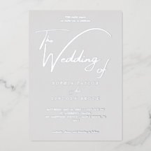 Elegante zilveren folie grijs bloeiende bruiloft