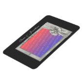 Elegante zilveren foto Lijst gepersonaliseerde bru Magneet (Linkerzijde)