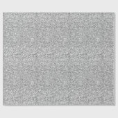 Elegante zilveren glamour glitter cadeaupapier (Vlak)