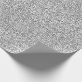 Elegante zilveren glamour glitter cadeaupapier (Hoek)