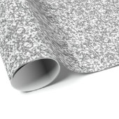 Elegante zilveren glamour glitter cadeaupapier (Rol Hoek)