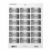 Elegante zilveren glinsterende sterren kerstboom etiket (Full Sheet)