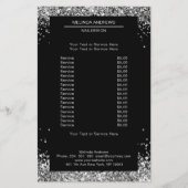 Elegante Zilveren Glitter aan beide zijden Flyer (Voorkant)