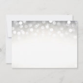 Elegante zilveren glitter bruiloft bedankbrief notitiekaartje (Achterkant)