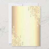 Elegante Zilveren Glitter Drips Roze Goud  Kaart (Achterkant)