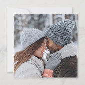 Elegante zilveren glitter foto glanzende bruiloft kaart (Achterkant)