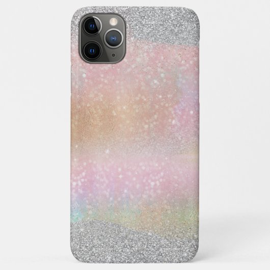 Elegante zilveren glitter gouden regenboog abstrac Case-Mate iPhone case (Achterkant)