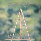 Elegante zilveren glitter huwelijksfeest welkom acryl bord (Neutraal)