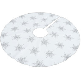 Elegante zilveren glitter kerst sneeuwvlokken kerstboom rok
