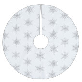 Elegante zilveren glitter kerst sneeuwvlokken kerstboom rok (Voorkant)