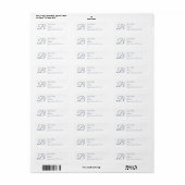 Elegante Zilveren Glitter Monogram B Persoonlijk Etiket (Full Sheet)