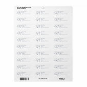 Elegante Zilveren Glitter Monogram N Persoonlijk Etiket (Full Sheet)