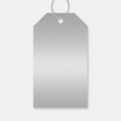 Elegante zilveren glitter sneeuwvlok cadeaulabel (Achterkant)