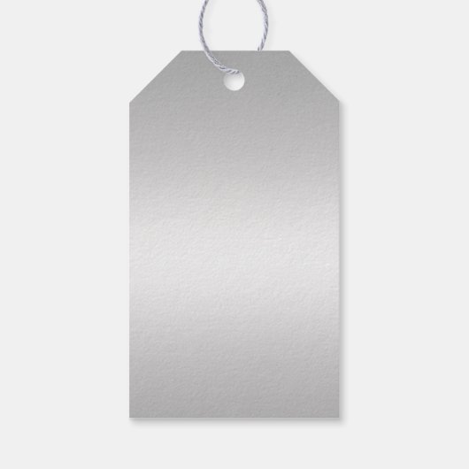 Elegante zilveren glitter sneeuwvlok cadeaulabel (Achterkant)